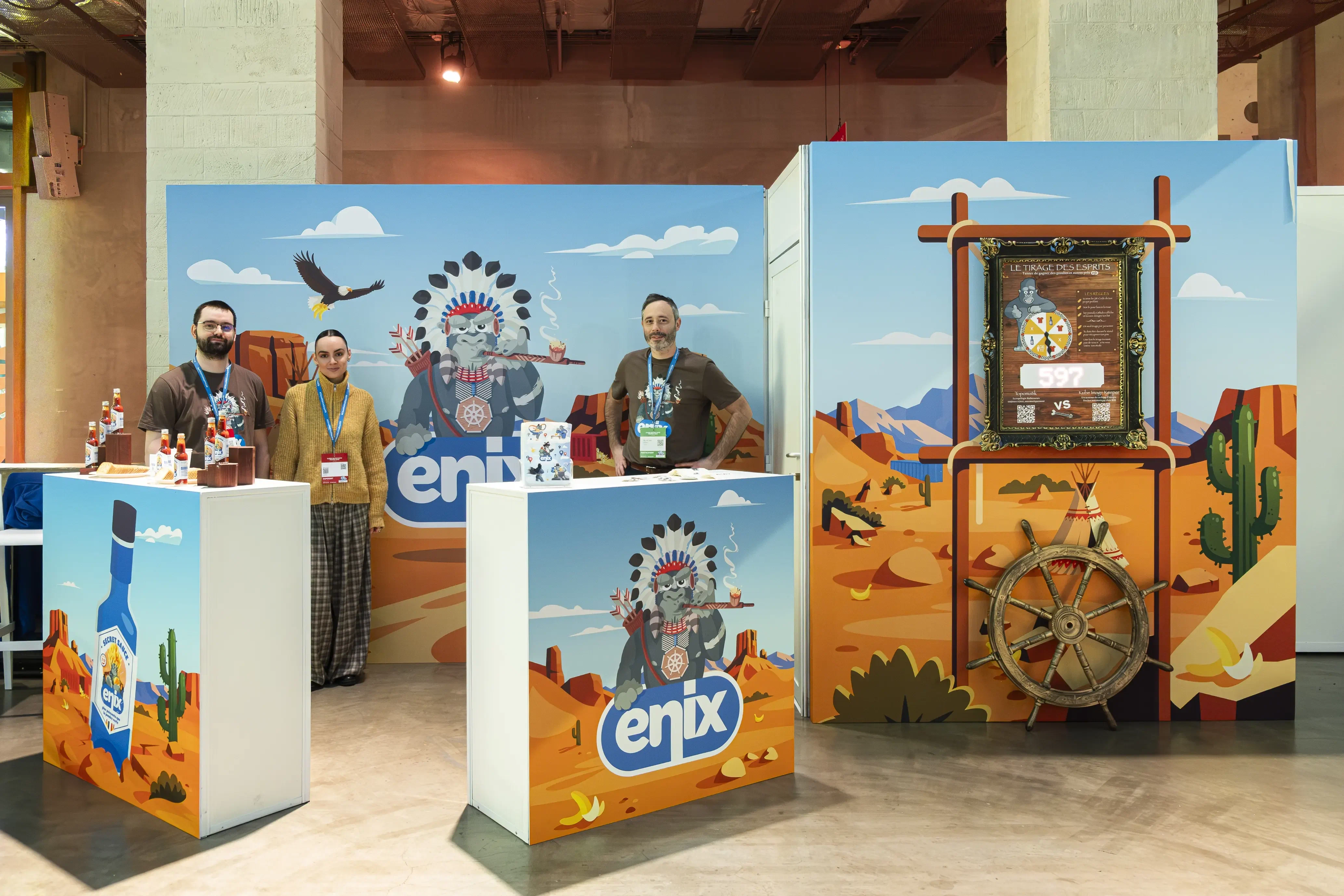 Stand Enix du CND avant l&rsquo;arrivée du publique