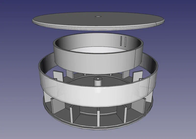 Vue explosée du boitier