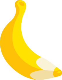 Icône banane en forme de crayon