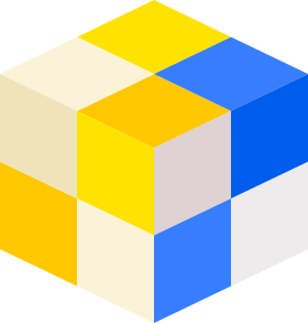 Icône banane en forme de rubix cube