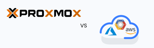 Logo Proxmox Private Cloud vs Nuage avec les noms de plusieurs cloud publics