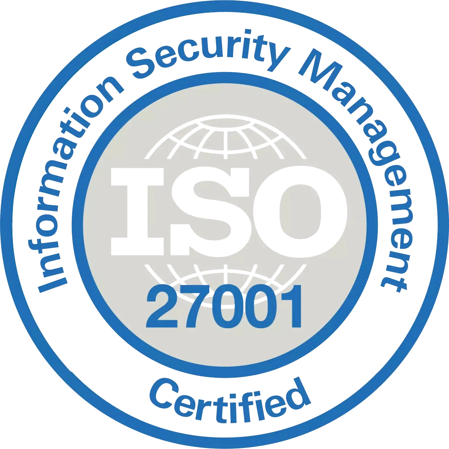 ISO 27001 Information Security Management certified badge